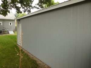 Gable garage with man door