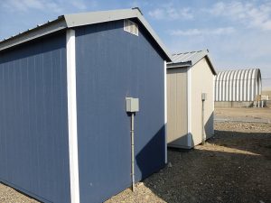 Gable buildings with electric service